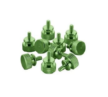 CableMod Anodized Aluminum Thumbscrews 10 Pack - Green - أكسسوارات